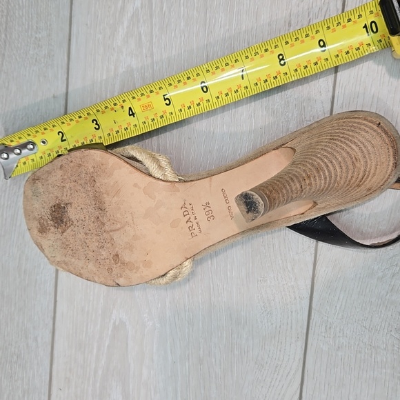 Prada Women Italy Heels Sandals Shoes Sz 39.5/8.5 - Picture 14 of 14